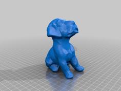 Puppy Dalmatian Dog 3D Printer Model