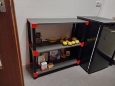 Modular Shelf With Wooden Hardware 3D Printer Model