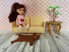 Bear Carpet Dollhouse 3D Printer Model