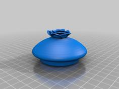 Sugar Bowl Lid With Flower 3D Printer Model