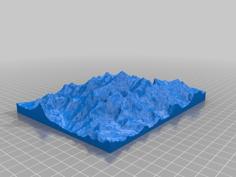 Mount Everest 1:100000 3D Printer Model