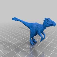 Clever Raptor Girl 3D Printer Model