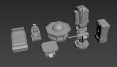 SciFi Accessory Pack 3D Printer Model