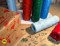 Wrapping Paper Stamp Rollers – Christmas Patterns 3D Printer Model