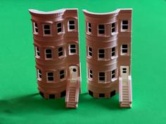 BROWNSTONE MODULAR APARTMENTS HO SCALE 3D Printer Model