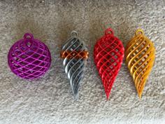 Festive Christmas Ornaments 3D Printer Model