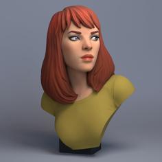 Mary Jane Statue Bust 3D Printer Model