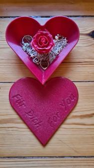 Heart Shaped Bowl With Rose V2 – Herzschale Behälter Mit Rose 3D Printer Model