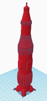 Apollo Rocket 3D Printer Model