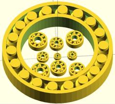 Parametric Printed Bearing Openscad 3D Printer Model