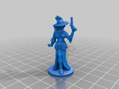 Femme Fatale Steampunk Girl 3D Printer Model