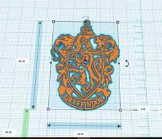 Blason Griffondor- Gryffindor Harry Potter 3D Printer Model