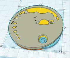 Round Bid Dial For L5R 3D Printer Model