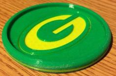 Green Bay Packers Coaster 3D Printer Model