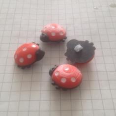 Children’s Buttons In The Shape Of Ladybugs. 3D Printer Model