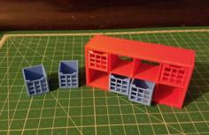 Doll House Bookshelf IKEA Style (updated With Baskets) 3D Printer Model