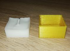 Square Tealight Mold 3D Printer Model