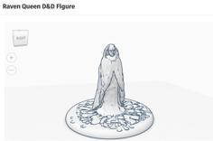 Raven Queen D&D Figurine 3D Printer Model