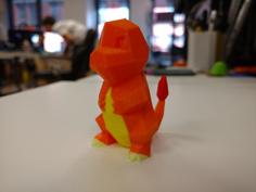 Color Low-Poly Charmander 3D Printer Model