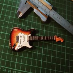 Stratocaster Guitar Miniature 3D Printer Model