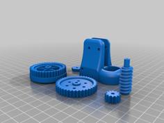 Worm And Wheel Gears And Gear Box 3D Printer Model