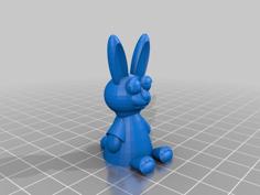 Sitting Cute Bunny 3D Printer Model