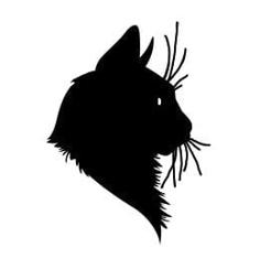 2D Black Cat Head 3D Printer Model