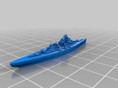 Ritterkrieg 1/4000 Scale Bismarck 3D Printer Model