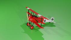 Fokker Dr.1 Triplane – Red Baron Plane – Model 32 Pieces. 3D Printer Model