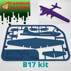 FAMOUS PLANES – B17 Kit Card 3D Printer Model