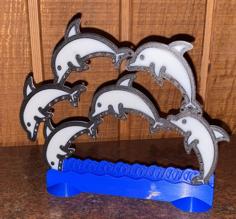 Jewelry Holder Dolphins 3D Printer Model