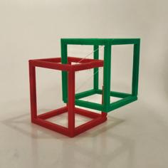 Floating Cube Illusion 3D Printer Model