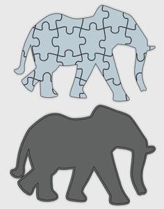 Elephant Puzzle With Frame 3D Printer Model