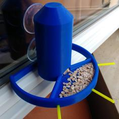 Window Mounted Bird Feeder 3D Printer Model