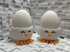 Cute Chicken Egg Cup / Eierbecher 3D Printer Model