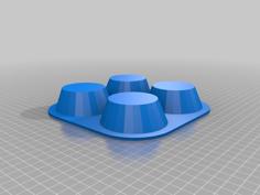 2×2 Cupcake/Muffin Pan 3D Printer Model