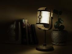 Retro Microphone Lamp 3D Printer Model