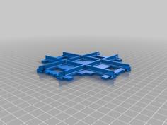 Brick Train Track Crossing 3D Printer Model