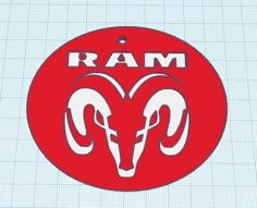 Dodge RAM Keychain Or Scale Up For Wall Art 3D Printer Model