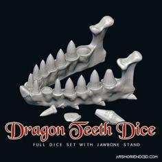 Dragon Teeth Dice Set 3D Printer Model