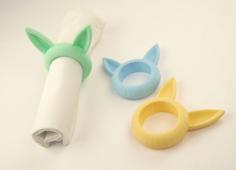 Bunny Napkin Ring 3D Printer Model