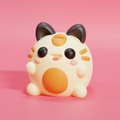 Meowth 3D Printer Model