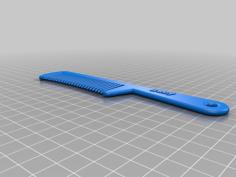 Baby Hair Comb With Personalized Text 3D Printer Model