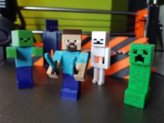 Minecraft Figures Set – Multi Color 3D Printer Model