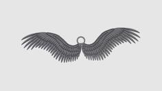 Angel Wing Keychain 3D Printer Model