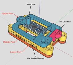 Arduino Mini Pro Holder And Wire Manager 3D Printer Model