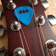 Batman Cutout Guitar Pick 3D Printer Model