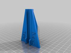 Disc Golf Next Tee Marker W/ Text 3D Printer Model