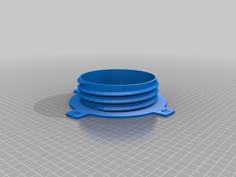 150 Mm Flex Duct Flange (inverted Winding) 3D Printer Model