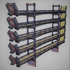 Display Cabinet (shelf) For Scale Models (laser Cutting; 3 Mm Sheets Plywood Or Acrylic) 1520x920x140mm (60″x36″x5.5″) 3D Printer Model